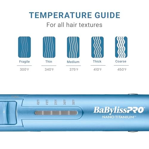 BaBylissPRO 1" Ultra-Sleek Stainless Steel Styling Iron – 3-in-1 Hair Straightener, Waver & Curling Tool with Nano Titanium | Blue Avelisse