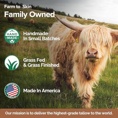 Cinder Brands 100% Grass-Fed Suet Beef Tallow and Manuka Honey Balm - Natural Moisturizer Cream with Vitamin E Oil for Face & Body, Eczema Relief for Dry Skin, Pure Tallow Face Moisturizer for Sensitive Skin (4 Fl Oz) Avelisse