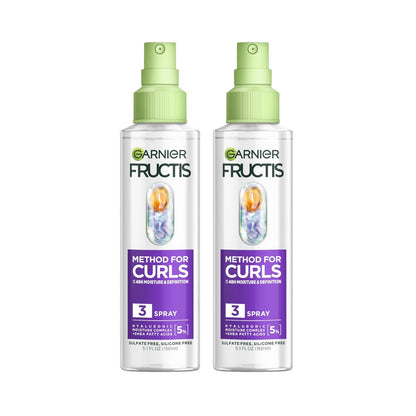 Garnier Fructis Method for Curls Moisture Refreshing Curl Activator Spray, 12.5 fl oz - Designed for 2C to 4C Curls Avelisse