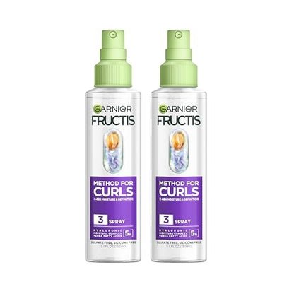 Garnier Fructis Method for Curls Moisture Refreshing Curl Activator Spray, 12.5 fl oz - Designed for 2C to 4C Curls Avelisse
