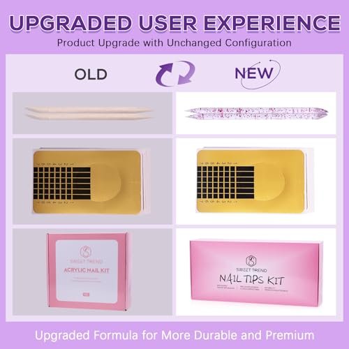 Beginners Nail Kit Acrylic Set: Professional Ultra-fine Acrylic Powder Kit with Everything - Starter Set with 600 Nail Tips, Glitter Powder, Nail Glue & Remover - Nail Art Supplies for DIY Home Salon Avelisse