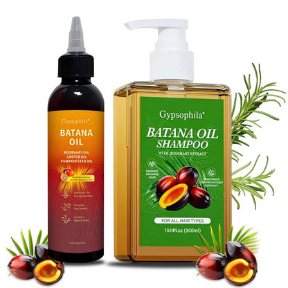 Umex Batana Oil Hair Care Set – Nourishing Shampoo & 4-in-1 Hair Oil with Rosemary, Castor & Pumpkin Seed Oils for Hair Growth, Strengthening & Deep Clean – All Hair Types Avelisse