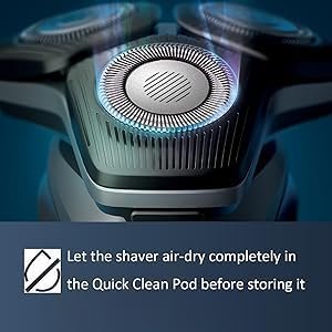Replacement Quick Cleaning Pod Compatible with Philips Norelco 2nd Generation Series 7000, 9000, and 5000 Angular Polygon Shavers Avelisse