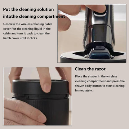 Replacement Quick Cleaning Pod Compatible with Philips Norelco 2nd Generation Series 7000, 9000, and 5000 Angular Polygon Shavers Avelisse