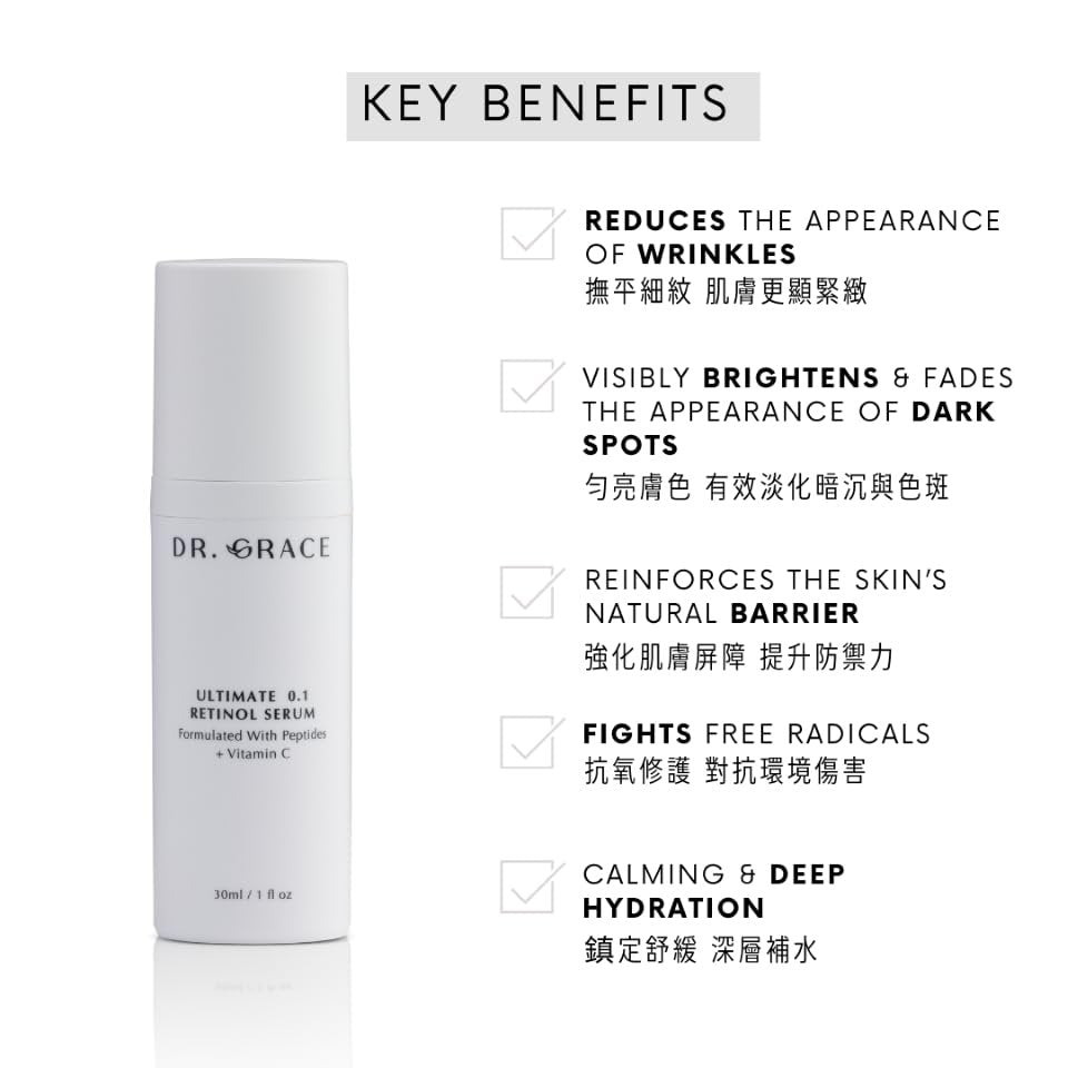 Dr. Grace Ultimate 0.1 Retinol Serum - Advanced Anti-Aging Formula Avelisse
