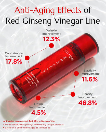 DANAHAN Bonyongo Red Ginseng Vinegar Toner – Rich Essence Toner for Dry & Mature Skin | 6-Year Fermented Ginseng for Anti-Aging & pH Balance | Korean Hanbang Skincare, 5.07 fl oz Avelisse