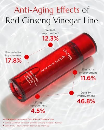 DANAHAN Bonyongo Red Ginseng Vinegar Toner – Rich Essence Toner for Dry & Mature Skin | 6-Year Fermented Ginseng for Anti-Aging & pH Balance | Korean Hanbang Skincare, 5.07 fl oz Avelisse