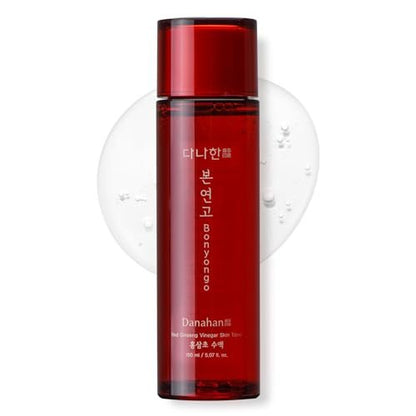 DANAHAN Bonyongo Red Ginseng Vinegar Toner – Rich Essence Toner for Dry & Mature Skin | 6-Year Fermented Ginseng for Anti-Aging & pH Balance | Korean Hanbang Skincare, 5.07 fl oz Avelisse