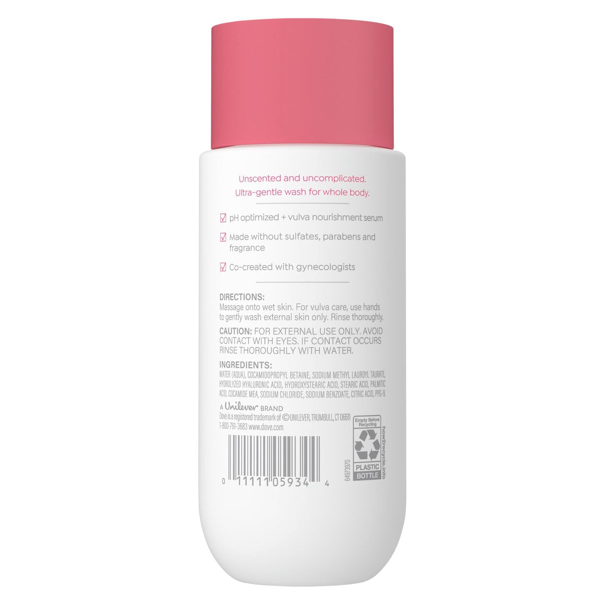 Dove Intimate Wash for Women - Gynecologist Tested Unscented Hydrating pH Optimized Feminine Wash For Sensitive Skin, 8 oz - görsel 3