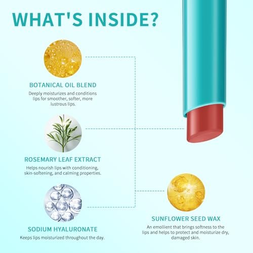 Loobexery 4-Piece Hydrating Lip Tint Set - Moisturizing Tinted Lip Balm with Vitamin E, Long-Lasting Waterproof Lip Gloss, Non-Stick Cup Lip Stain (01#) Avelisse