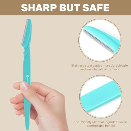 KINGMAS 10-Piece Tweezers Set for Women: Precision Eyebrow Tweezers with Curved Scissor, Razor, and Travel Case - görsel 10