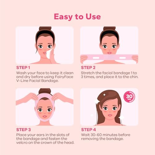 FairyFace V-Face Slimming Strap - Reusable Chin Strap for Sleeping, V Line Lifting Mask, Double Chin Reducer - görsel 14