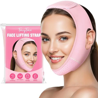 FairyFace V-Face Slimming Strap - Reusable Chin Strap for Sleeping, V Line Lifting Mask, Double Chin Reducer