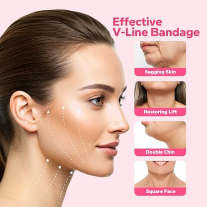 FairyFace V-Face Slimming Strap - Reusable Chin Strap for Sleeping, V Line Lifting Mask, Double Chin Reducer