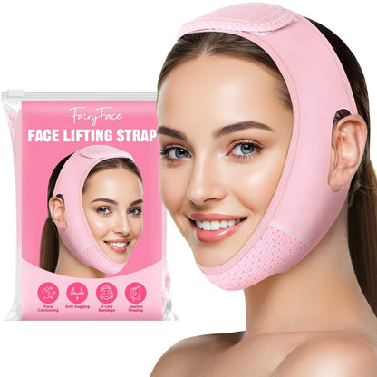 FairyFace V-Face Slimming Strap - Reusable Chin Strap for Sleeping, V Line Lifting Mask, Double Chin Reducer