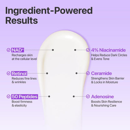 numbuzin No.9 NAD+ Retinol Eye Cream - Depuffing & Firming Eye Serum for Dark Circles, Wrinkles & Fine Lines with Peptides & Niacinamide, 0.33 fl oz Avelisse
