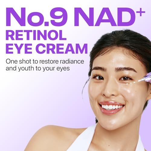 numbuzin No.9 NAD+ Retinol Eye Cream - Depuffing & Firming Eye Serum for Dark Circles, Wrinkles & Fine Lines with Peptides & Niacinamide, 0.33 fl oz Avelisse