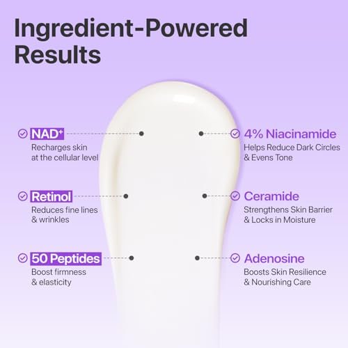 numbuzin No.9 NAD+ Retinol Eye Cream - Depuffing & Firming Eye Serum for Dark Circles, Wrinkles & Fine Lines with Peptides & Niacinamide, 0.33 fl oz Avelisse