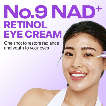 numbuzin No.9 NAD+ Retinol Eye Cream - Depuffing & Firming Eye Serum for Dark Circles, Wrinkles & Fine Lines with Peptides & Niacinamide, 0.33 fl oz Avelisse