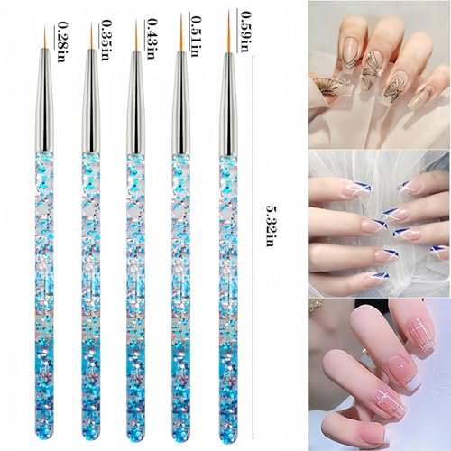 HomTop Nail Art Tool Set - 5 Dotting Tools & 5 Nail Liner Brushes for Salon, Professionals & Beginners - görsel 6