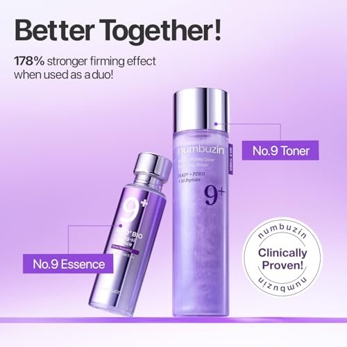 numbuzin No.9 NAD+ Salmon PDRN Glow Boosting Toner - Hydrating & Firming Korean Toner for Wrinkles, Fine Lines & Dull Skin, Peptides & Salmon PDRN for Radiance, 5.07 fl oz Avelisse