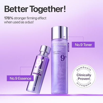 numbuzin No.9 NAD+ Salmon PDRN Glow Boosting Toner - Hydrating & Firming Korean Toner for Wrinkles, Fine Lines & Dull Skin, Peptides & Salmon PDRN for Radiance, 5.07 fl oz Avelisse