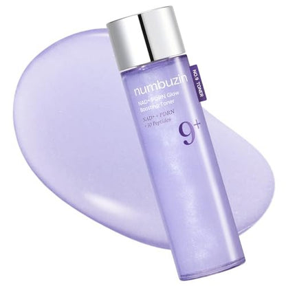 numbuzin No.9 NAD+ Salmon PDRN Glow Boosting Toner - Hydrating & Firming Korean Toner for Wrinkles, Fine Lines & Dull Skin, Peptides & Salmon PDRN for Radiance, 5.07 fl oz Avelisse
