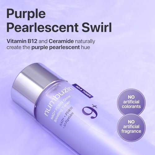 numbuzin No.9 NAD+ Salmon PDRN Glow Boosting Toner - Hydrating & Firming Korean Toner for Wrinkles, Fine Lines & Dull Skin, Peptides & Salmon PDRN for Radiance, 5.07 fl oz Avelisse