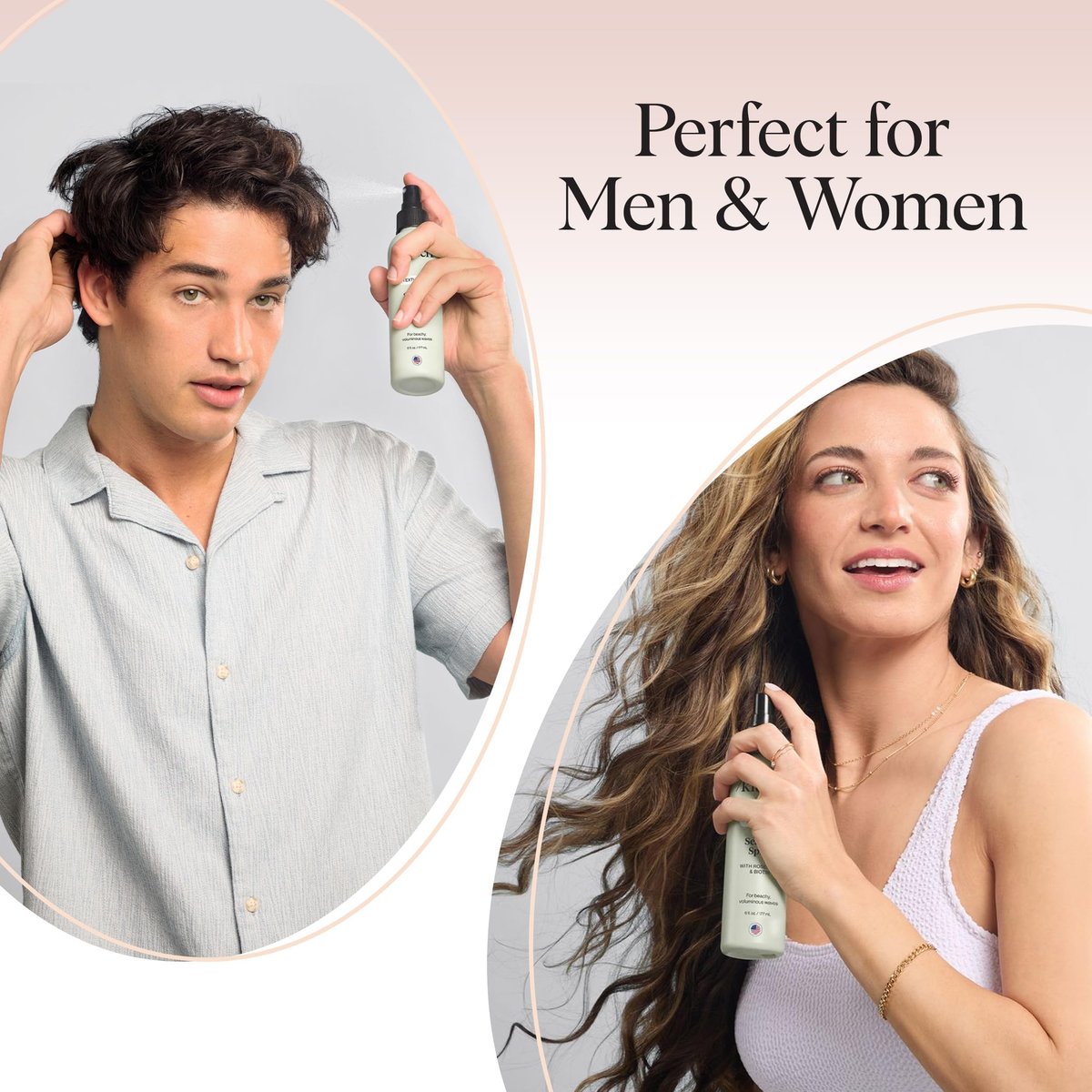 Kitsch Sea Salt Spray for Natural Curls & Beach Waves | Rosemary, Biotin, Magnesium | Texturizing Hair Spray for Men and Women | 177 mL Avelisse