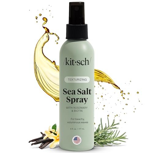 Kitsch Sea Salt Spray for Natural Curls & Beach Waves | Rosemary, Biotin, Magnesium | Texturizing Hair Spray for Men and Women | 177 mL Avelisse