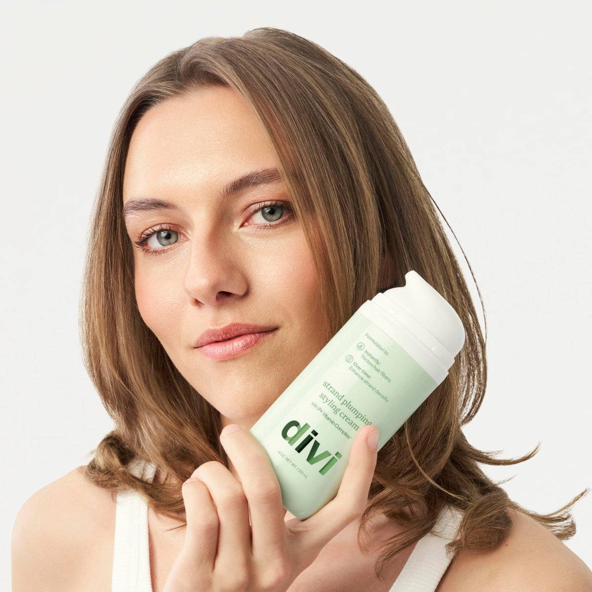 divi Strand Styling Cream – Hair Thickening Treatment for Fine Hair, Volumizing & Frizz Control (1 fl oz) Avelisse