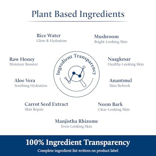 Blue Nectar Rice Water Face Wash with 2% Kojic Acid for Pigmentation – Gentle Face Cleanser for Oily, Dry & Sensitive Skin, 11 Herbs, 3.4 Fl Oz - görsel 12