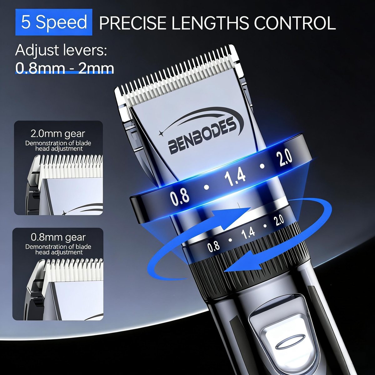 Benbodes Hair Clippers & Beard Trimmer Grooming Kit for Men - Professional Cordless Rechargeable Hair Cutting Kit with LED Display for Home Personal Grooming, Gift for Men Avelisse