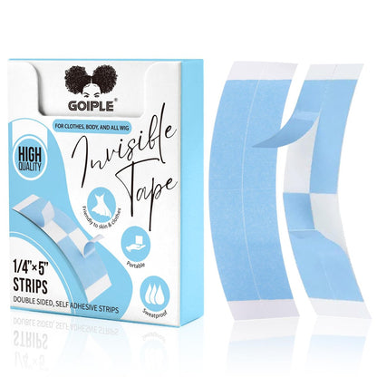 Goiple 50pcs Wig Tape for Lace Wigs - Double Sided Waterproof Adhesive Tape Strips for Hair Extensions & Body Tape Avelisse