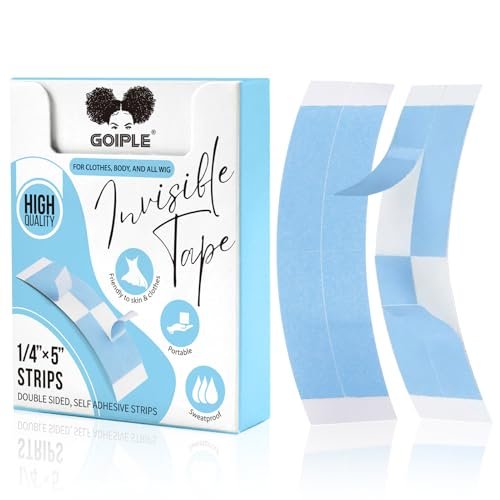 Goiple 50pcs Wig Tape for Lace Wigs - Double Sided Waterproof Adhesive Tape Strips for Hair Extensions & Body Tape Avelisse