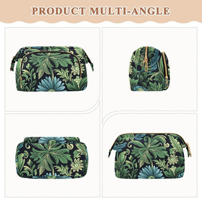 William Morris Daisy Dark Blue Hanging Cosmetic Bag - Travel Makeup Organizer & Wallet by miaozhen