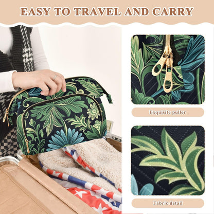 William Morris Daisy Dark Blue Hanging Cosmetic Bag - Travel Makeup Organizer & Wallet by miaozhen