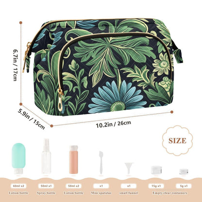 William Morris Daisy Dark Blue Hanging Cosmetic Bag - Travel Makeup Organizer & Wallet by miaozhen