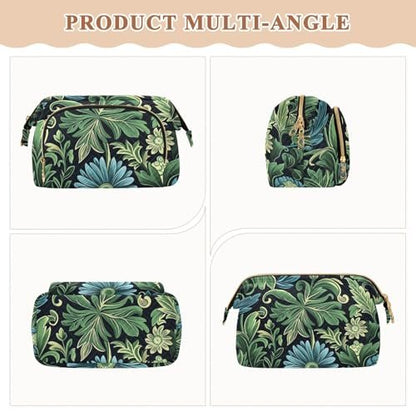 William Morris Daisy Dark Blue Hanging Cosmetic Bag - Travel Makeup Organizer & Wallet by miaozhen