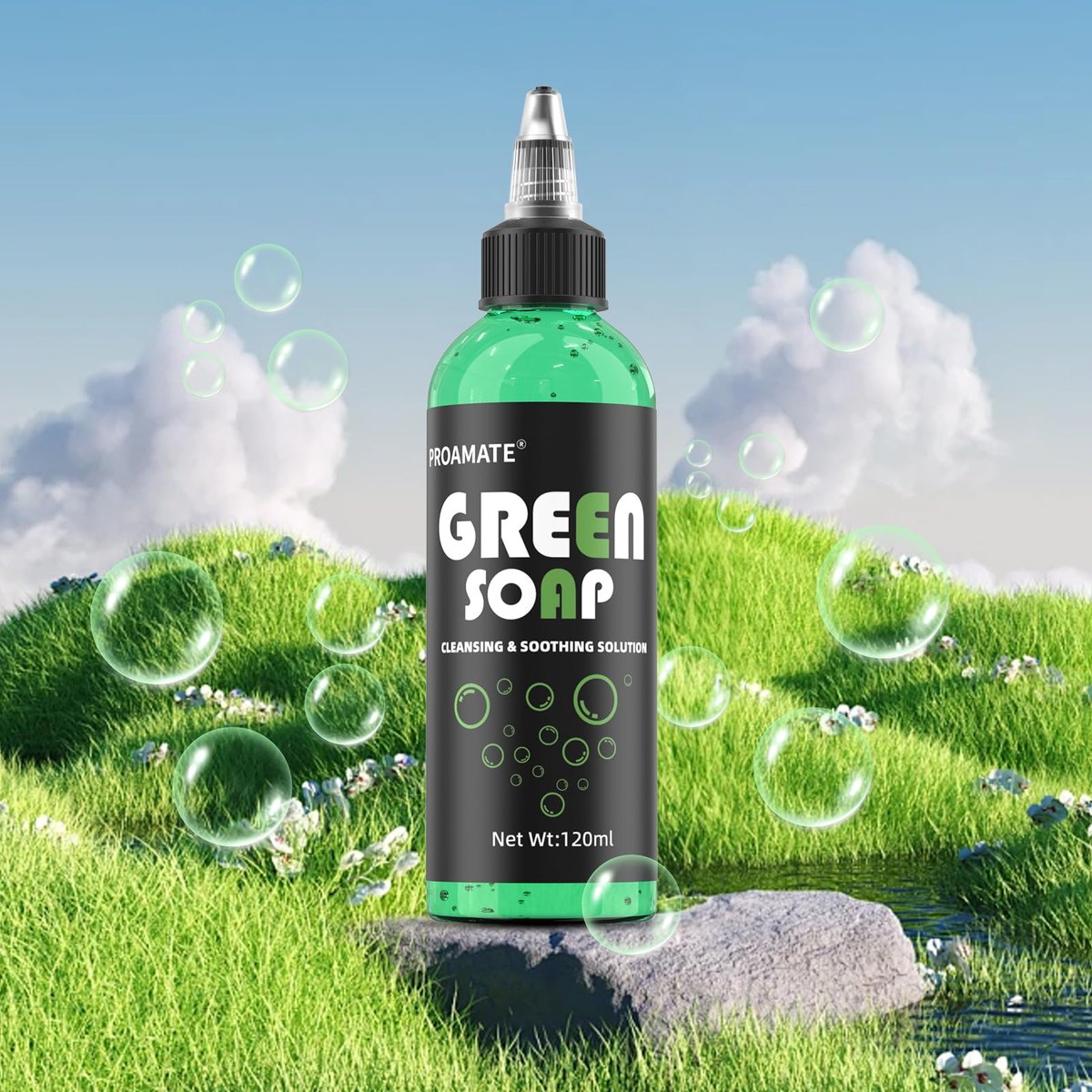 proamate Green Tattoo Soap 4OZ (120ml) with Foaming Bottle - Tattoo Aftercare & Piercing Cleaner, Gentle Skin Cleanser for Tattoos and Piercings - görsel 15