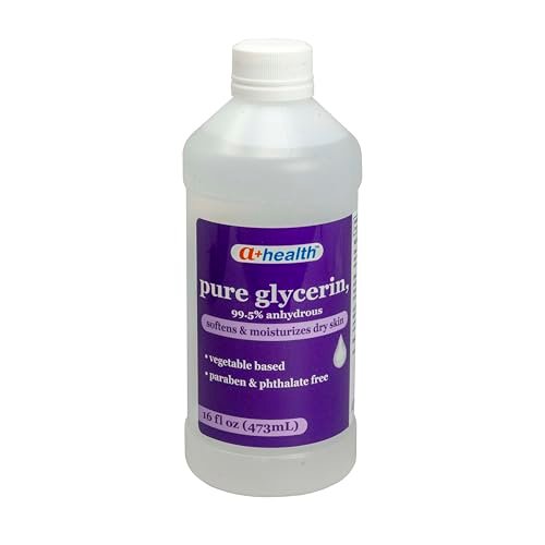 A+Health Pure Glycerin 16 oz - Vegetable-Based Skin Moisturizer, Paraben & Phthalate Free, 99.5% Anhydrous, Made in USA - görsel 1
