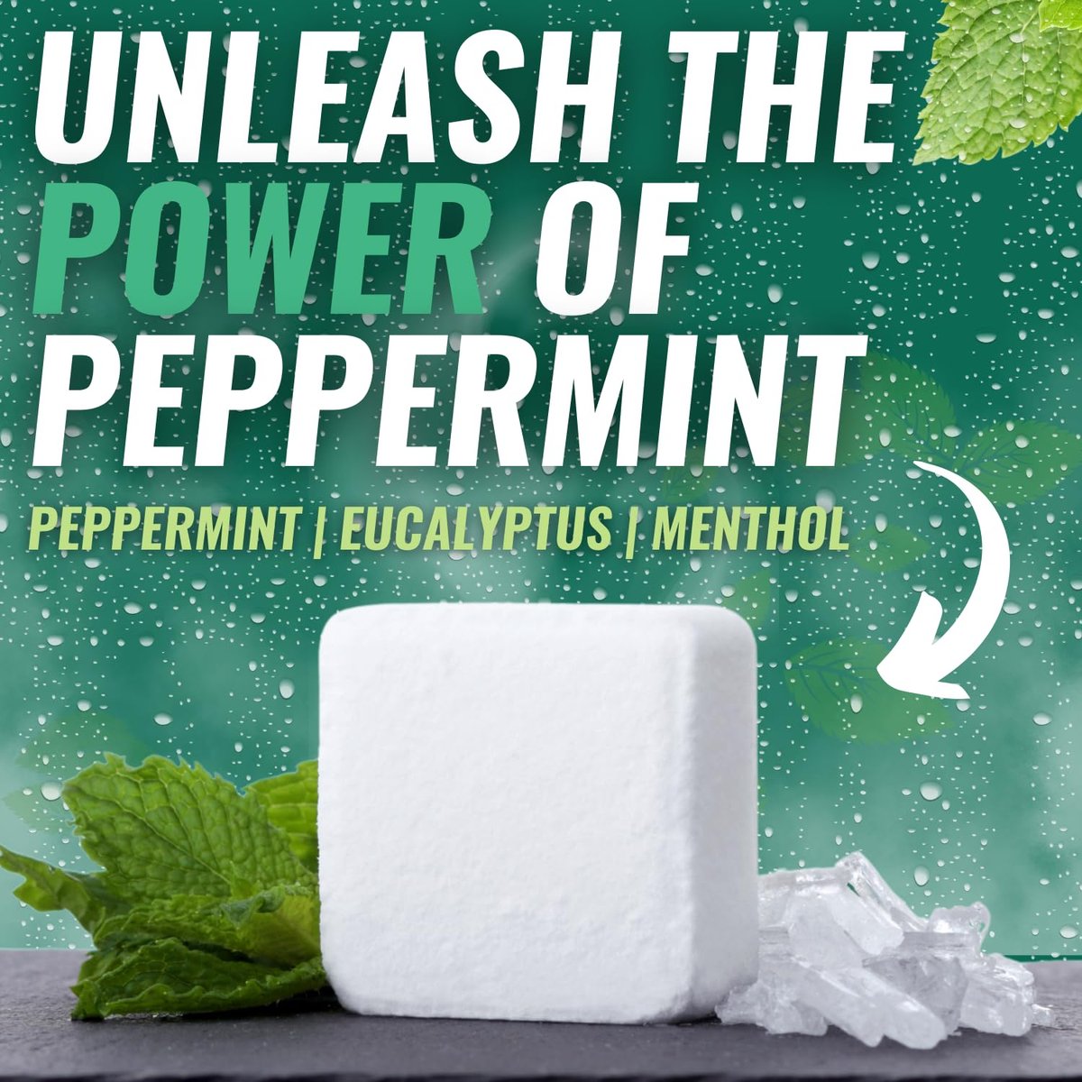 Mountain Mint Shower Steamers 7 Pack – Made in USA with Extra Strong Scent, Essential Oil Aromatherapy with Eucalyptus, Peppermint & Menthol for Stress Relief Avelisse