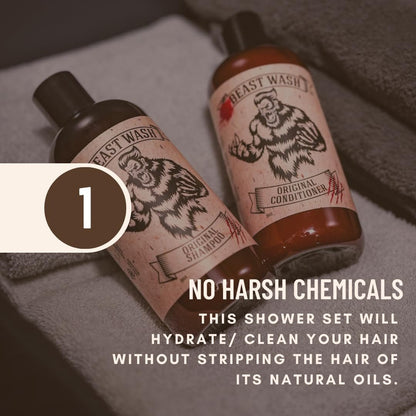 Johnny Slicks Body Wash – Activated Charcoal & Organic Oils for Clean, Hydrated Skin – Rugged Scent – 16 oz Avelisse