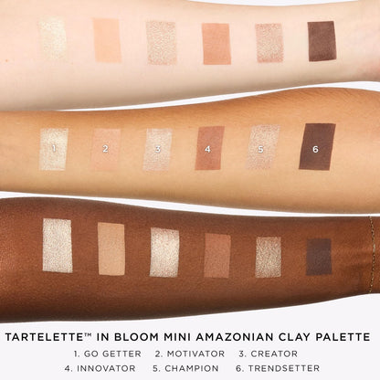 Tarte Tartelette in Bloom Mini Amazonian Clay Eyeshadow Palette - Shimmer & Matte Neutral Bronze Shades, Longwear Pigment, Blendable Lightweight Formula, Cruelty-Free Avelisse