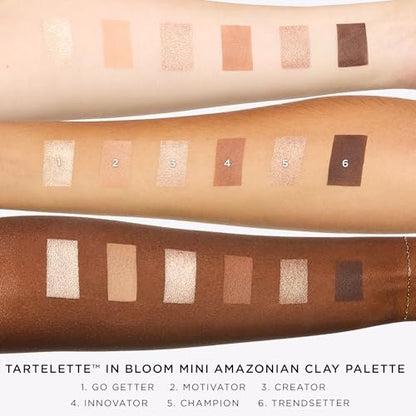 Tarte Tartelette in Bloom Mini Amazonian Clay Eyeshadow Palette - Shimmer & Matte Neutral Bronze Shades, Longwear Pigment, Blendable Lightweight Formula, Cruelty-Free Avelisse