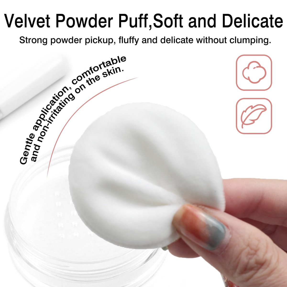 10g Refillable Loose Powder Container with Sifter & Puff – Travel Cosmetic Jar Compact with Lid, Empty Makeup Box for Face Powder - görsel 5