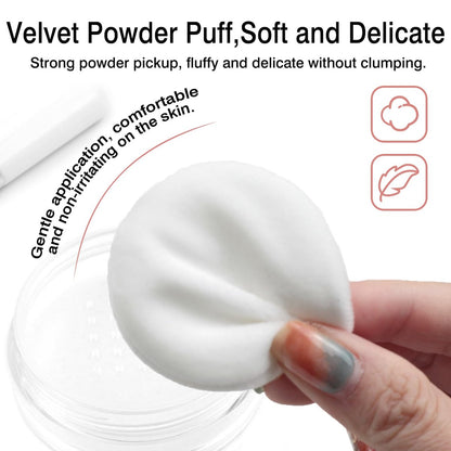 10g Refillable Loose Powder Container with Sifter & Puff – Travel Cosmetic Jar Compact with Lid, Empty Makeup Box for Face Powder