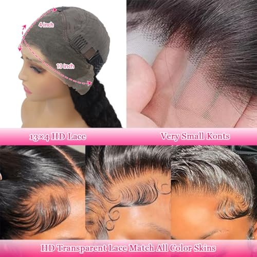Bworto Pixie Cut Short Bob Frontal Wigs Human Hair Pre Plucked Deep Wave 13x4 HD Lace Front Curly Wigs for Black Women Natural Black Wig 6 Inch Avelisse