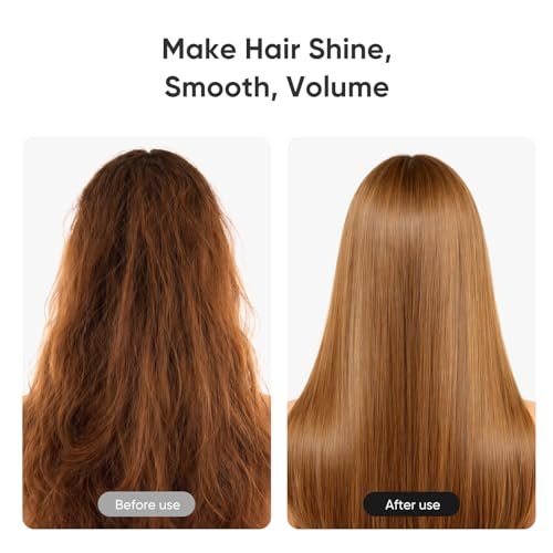 Ceramic Round Brush for Blow Drying Set - Professional Blowout, Styling & Curling, Reduces Frizz, Enhances Shine, Includes Sectioning Pick & 4 Clips Avelisse