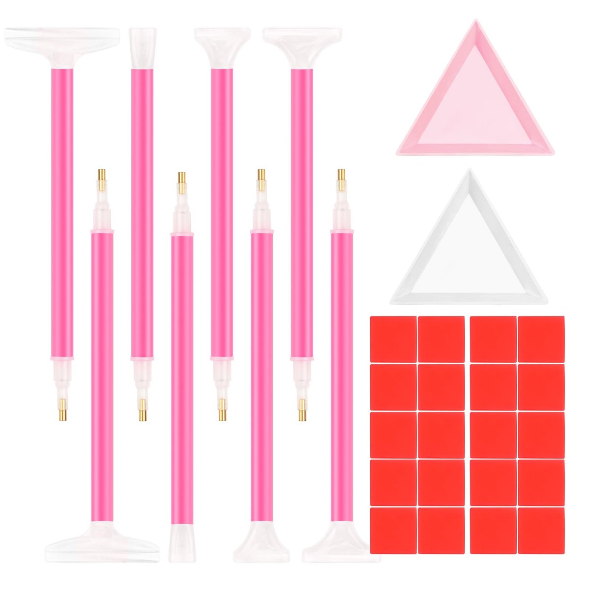30PCS Rhinestone Picker Tool Set: Acrylic Rhinestone Pen Applicator, Dual-Ended Nail Art Dotting Pens, Wax Tips, Storage Tray & Clay Tools for DIY Nail Art - görsel 1